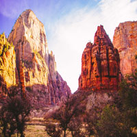 Desert. The red cliffs were beautiful. It was really hot in the desert but we did a lot of walking through the canyons.